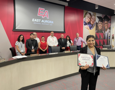School Board Recognizes EASD 131 Parent for Helping Students and Families Reach Their Full Potential